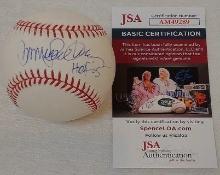 Ryne Sandberg Autographed Signed ROMLB Baseball JSA COA Cubs HOF Inscription Phillies