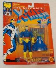 Vintage ToyBiz MOC XMen Figure Cyclops Laser Light Eyes Trading Card 1993 Marvel