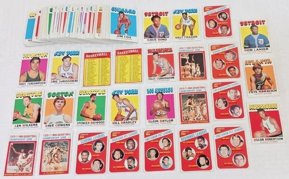 Vintage 1971 Topps NBA Basketball Card Near Complete Set Lot 165/233 EX-MT EX Lanier RC Stars HOFers