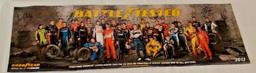 2013 NASCAR Goodyear 11x34 Poster Sign-ed 30x Auto Gordon Petty Johnson Stars HOFers