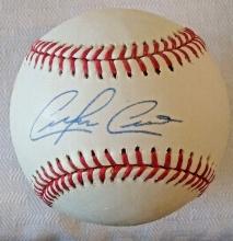 Carlos Carrasco Autographed Signed ROMLB Baseball Selig MLB Holo Sticker Only COA Indians Mets