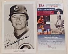 Vintage Original 1970s Team Issue TTM Glossy Small Photo Bobby Murcer Cubs Autographed Signed JSA