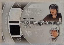 2011-12 SPX NHL Hockey Relic Insert Dual Patch Card 8/15 Mario Lemiuex Sidney Crosby Penguins