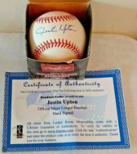 Justin Upton Autographed Signed ROMLB Baseball MLB COA Angels Full Signature