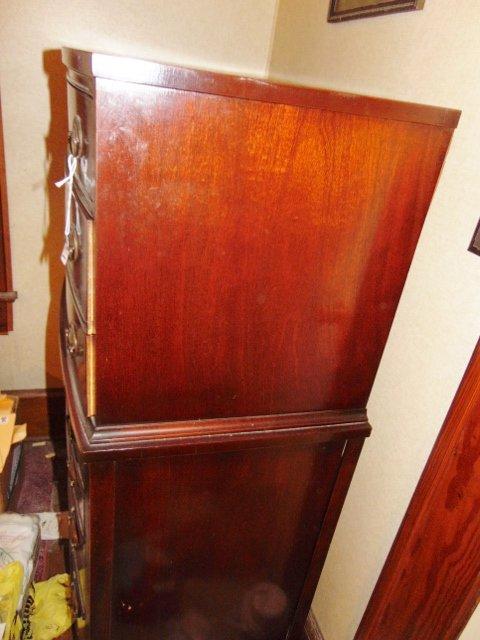 Vtg Solid Mahogany 7 Drawer Chest Of Drawers