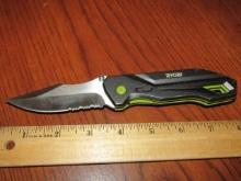 Never Used Ryobi Pocket Knife W/ 3 1/2" Blade