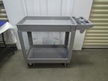 Durable Hard Plastic Rolling Work Cart   (LOCAL PICK UP ONLY)