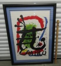 Framed And Matted Print " Beatrice D' Este " By Joan Miro (LOCAL PICK UP ONLY)