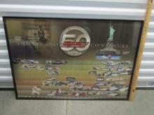 Framed Advertising Boston Whaler 50th Anniversary 1958-2008 Poster  (LOCAL PICK UP ONLY)