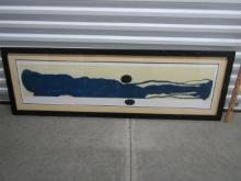 Framed And Double Matted Mural Abstract Print By Victor Pasmore (LOCAL PICK UP ONLY)