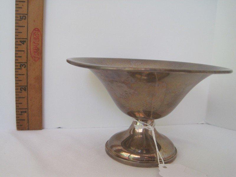 Sterling Compote w/ Flared Rim Reinforced Base Makers Mark "S"