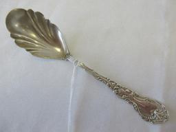 Sterling Classic Scrolled Leaves Pattern Sugar Shell Spoon