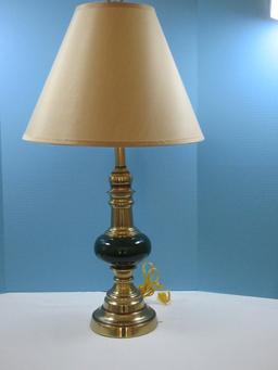 Green & Brass Mid-Century Style 32" Table Lamp
