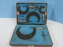 Central Tool Co. Micrometer Set of 4 Tools in Case