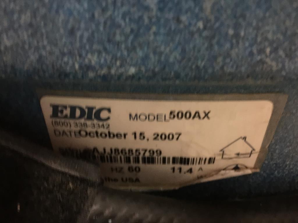 2007 EDIC 500AX Carpet Cleaner,
