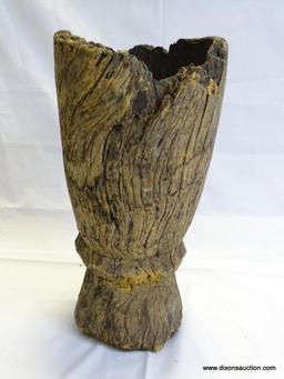 MORTAR, CARVED HARD WOOD, APPROXIMATELY 20? H, MID 20TH CENTURY, ESTIMATED VALUE, $50.00-$250.00