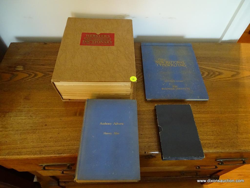 (LR) LOT OF VINTAGE BOOKS; 4 PIECE LOT OF VINTAGE BOOKS TO INCLUDE THE PILGRIM'S PROGRESS BY JOHN