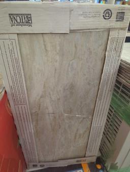 1 CASE OF Daltile St. Clamont Ivory Marble 15 in. x 30 in. Glazed Porcelain Floor and Wall Tile