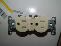 Box of 49 Leviton 15 Amp Tamper Resistant Duplex Outlet, Ivory, Retail Price $2/Each, Appears to be