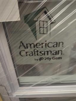 American Craftsman Window Approximately Size is Custom Made 29 3/4 in x 35 1/4 in, White Vinyl