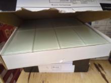 LOT OF 4 BOXES OF GIORBELLO 3? x 6? Glass Subway ? Winter Sage, G5943, 5 SHEETS OR 5 SQ FT PER BOX,