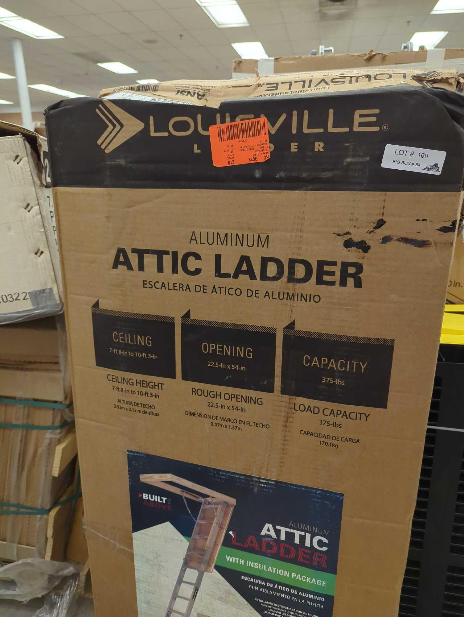 Louisville Ladder Energy Efficient 7 ft. 8 in. to 10 ft. 3 in., 22.5 in. x 54 in. Insulated Aluminum