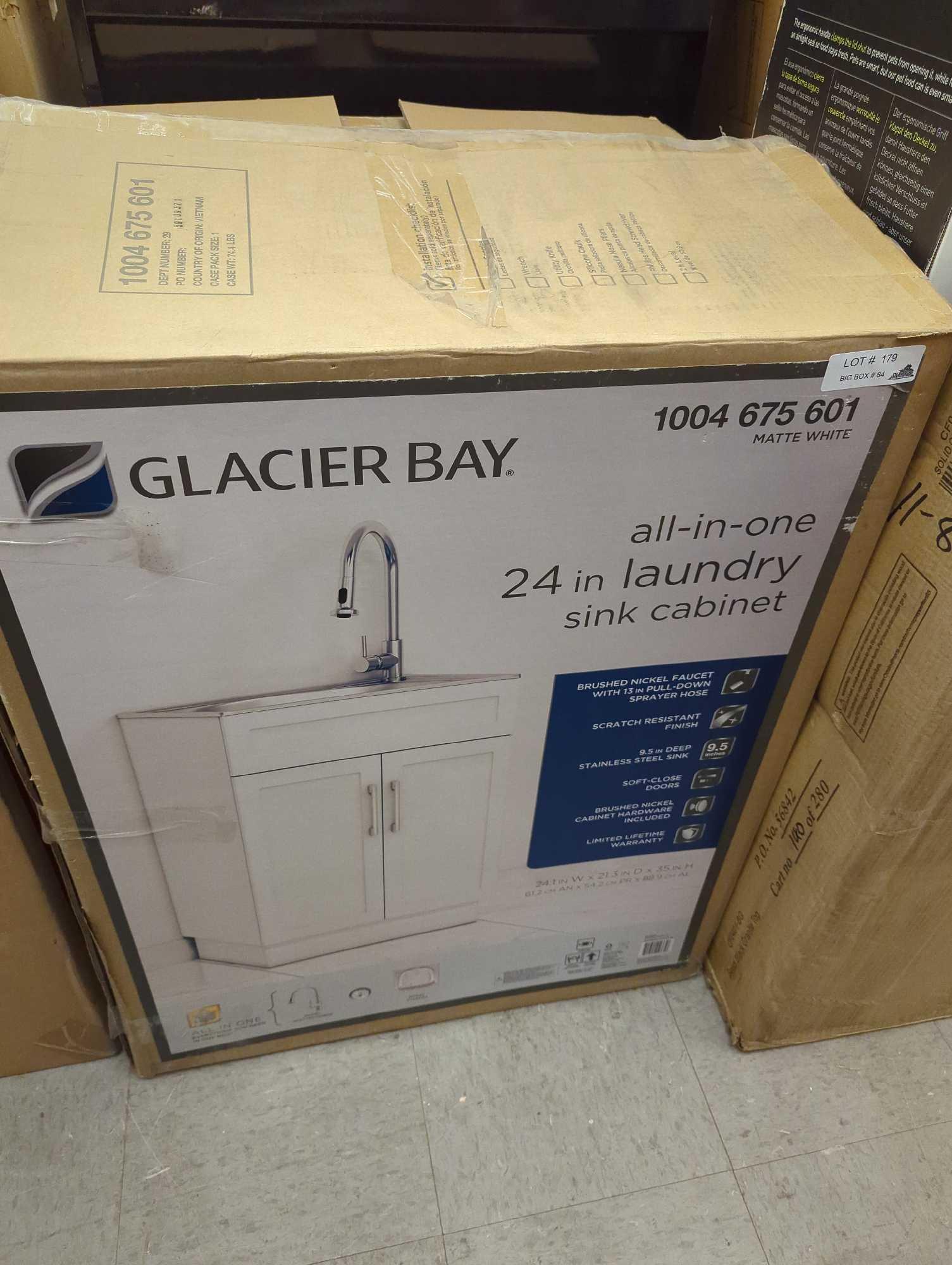 (Parts and pieces Only) Glacier Bay All-in-One Stainless Steel 24 in Laundry Sink with Faucet and