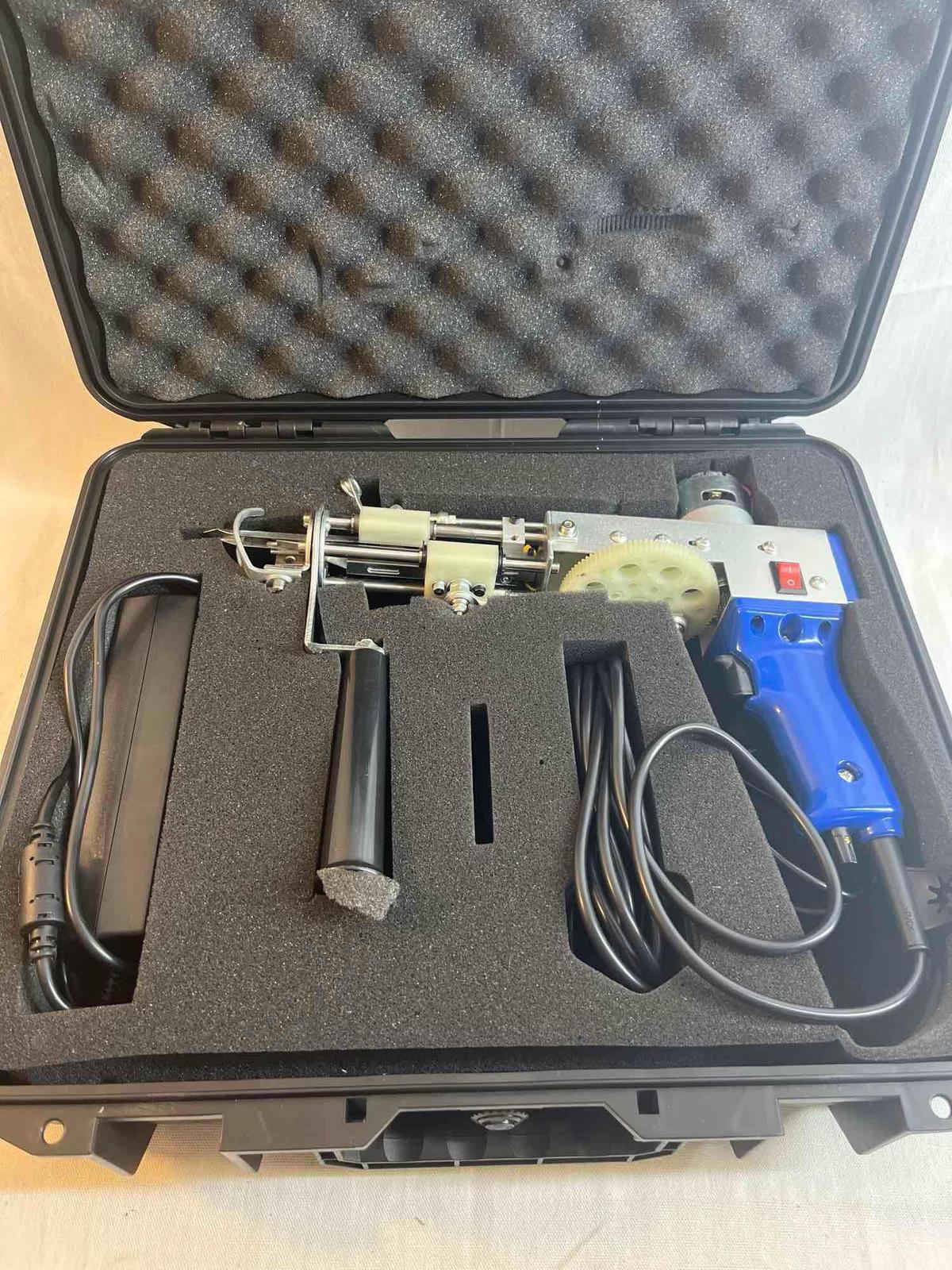 Electric Carpet Tufting Hand Gun with Carrying Case