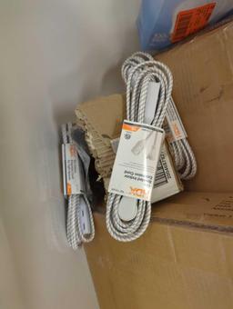 Large Lot of Assorted Items to Include, 3 Assorted Microwave Wall Cabinets, HDX FPR 5 Dust and
