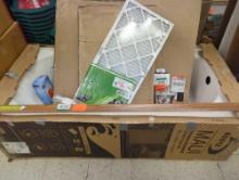 Large Lot of Assorted Items to Include, 3 Assorted Microwave Wall Cabinets, HDX FPR 5 Dust and