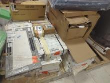 Pallet Lot of Assorted Items Including 26 Cases of MSI Carrara White 12 in. x 12 in. Polished Marble