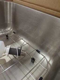 Glacier Bay Bratten 25 in. Drop-In Single Bowl 18 Gauge Stainless Steel Kitchen Sink with Pull-Down