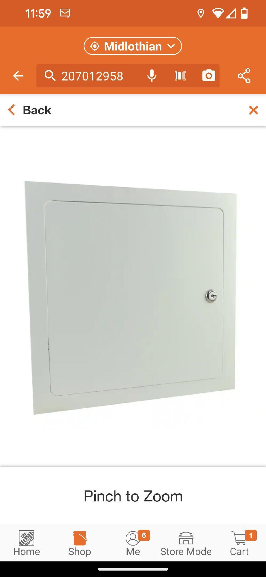 Elmdor 14 in. x 14 in. Metal Wall and Ceiling Access Panel, Appears to be New in Factory Sealed Box