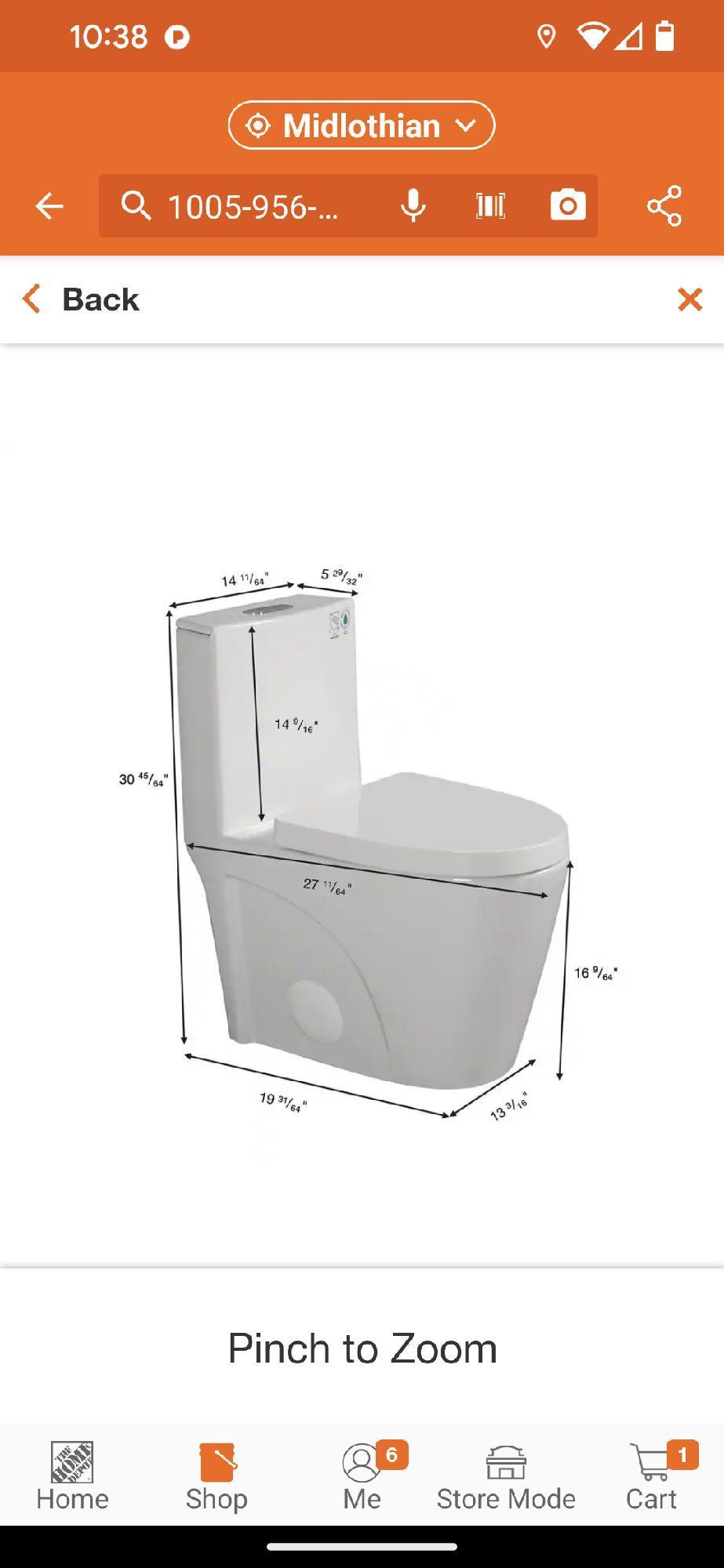 30.7 in. H 1-Piece 1.1/1.6 GPF Dual Flush Elongated Ceramic Toilet in Grey with Soft Close Seat,