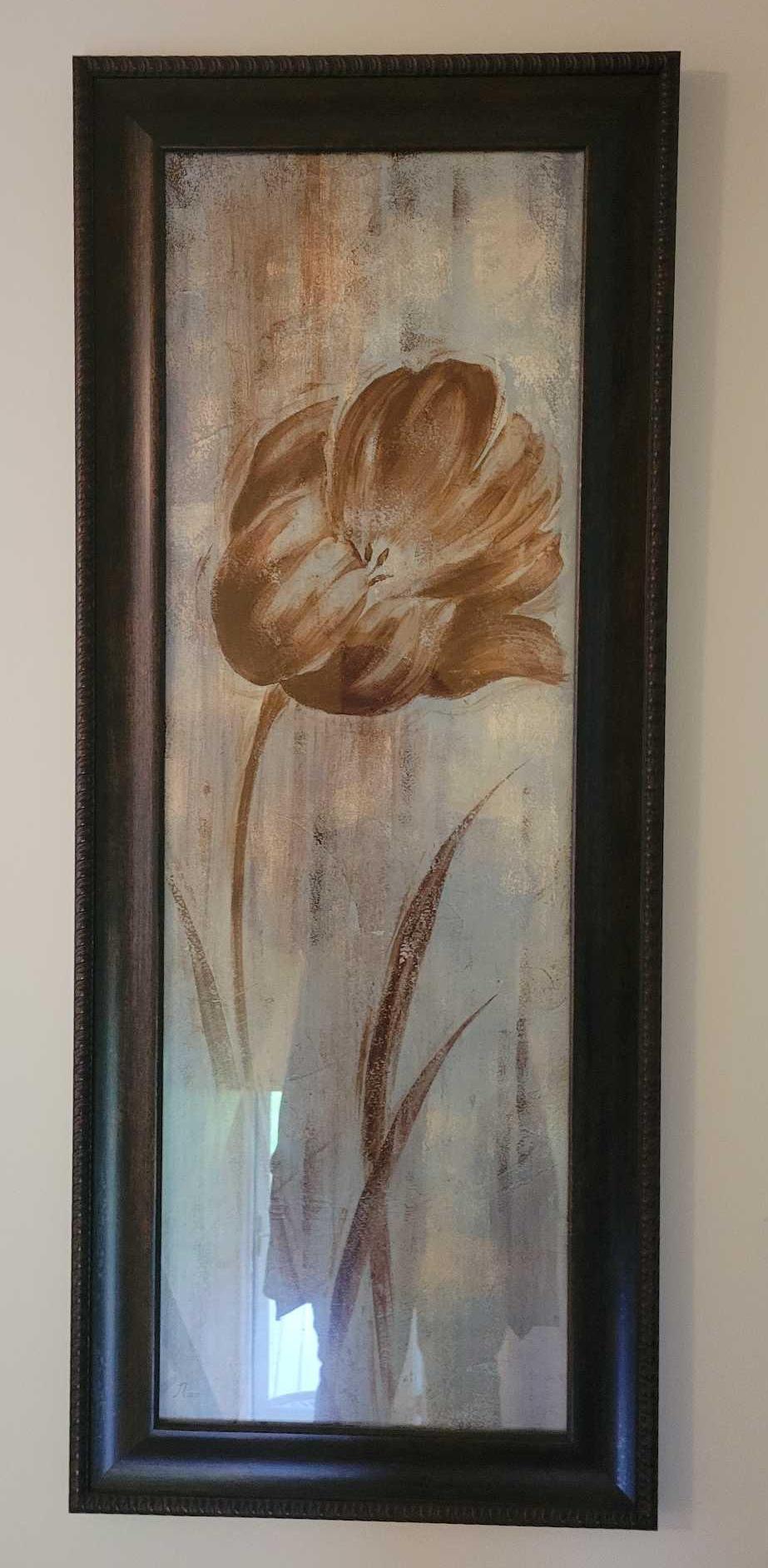 Blue & Brown Floral Picture $1 STS