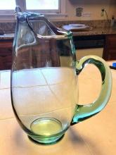 Green Tinted Glass Pitcher $1 STS
