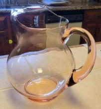 Orange Tinted Glass Pitcher $1 STS