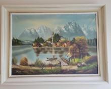 Franz Framed & Signed Painting $10 STS