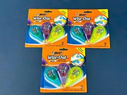 White Out Lot- 3 packs of 3