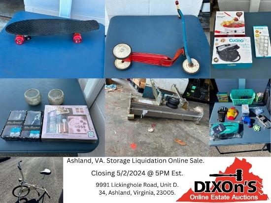 5/2/2024 Ashland, VA. Storage Liquidation Sale.