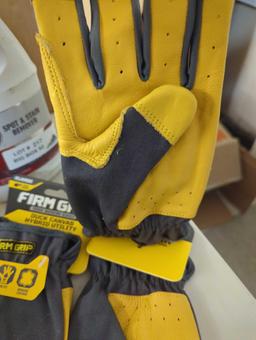 Lot of 2 Pairs of FIRM GRIP X-Large Duck Canvas Hybrid Leather Work Gloves, Appears to be New Retail