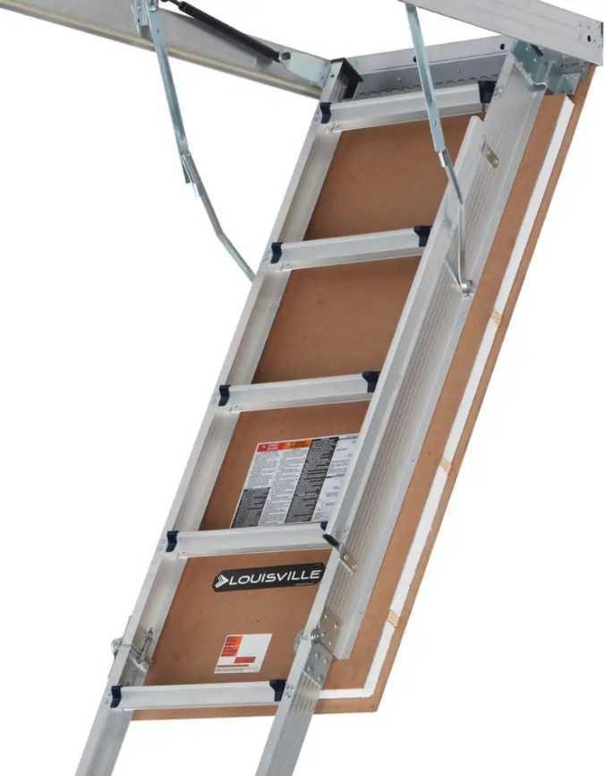 Louisville Ladder Energy Efficient 7 ft. 8 in. to 10 ft. 3 in., 25.5 in. x 54 in. Insulated Aluminum