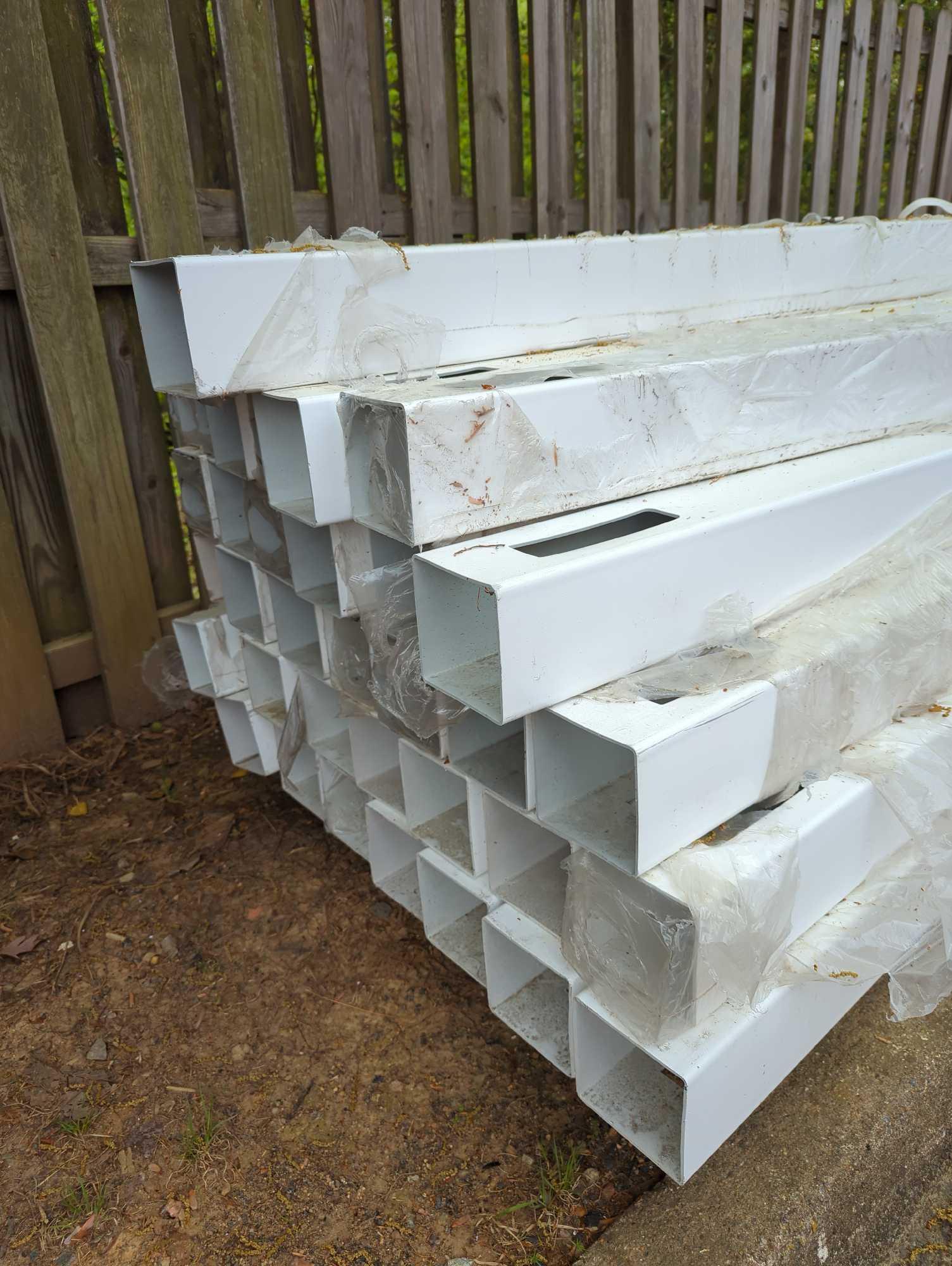 Pallet Lot of 38, Veranda Linden 5 in. x 5 in. x 9 ft. White Vinyl Routed Fence Line Post, Appears