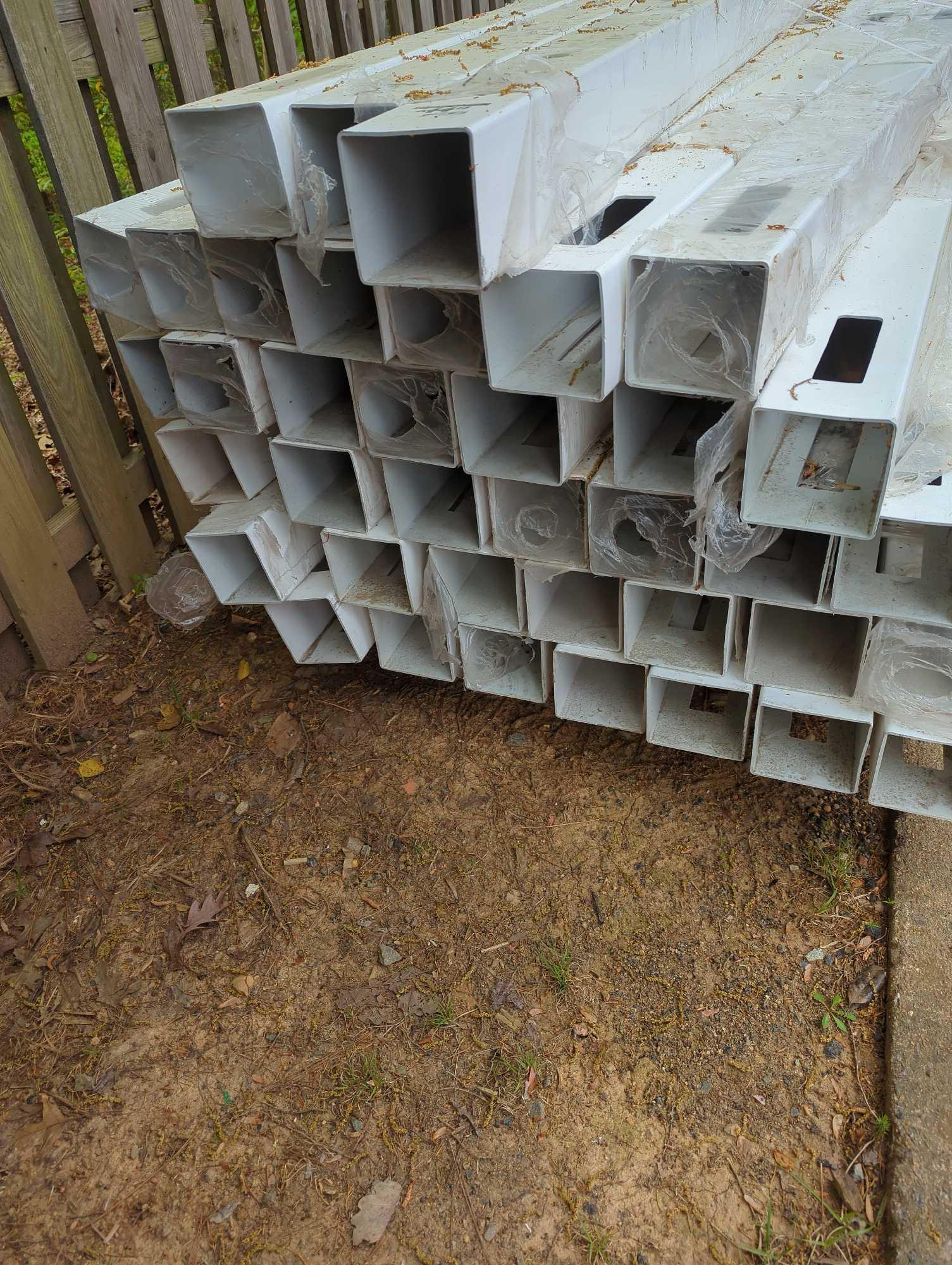 Pallet Lot of 38, Veranda Linden 5 in. x 5 in. x 9 ft. White Vinyl Routed Fence Line Post, Appears