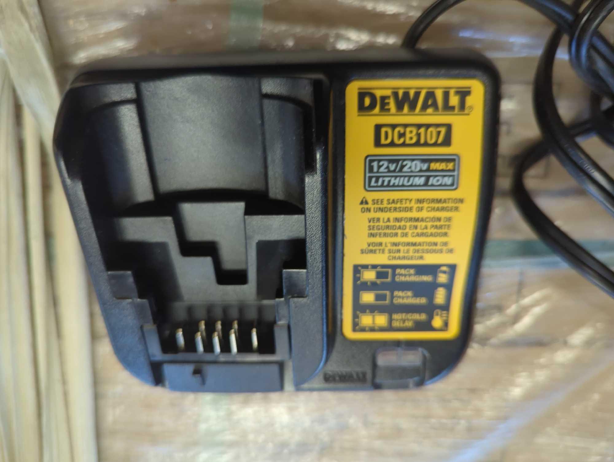 Lot of 2 DeWalt Items Including 20V MAX Compact Lithium-Ion 1.5Ah Battery Pack (Retail Price $89,