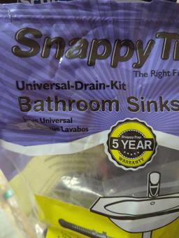 SnappyTrap Universal Drain Kit for Bathroom Sinks, Appears to be New in Factory Sealed Package