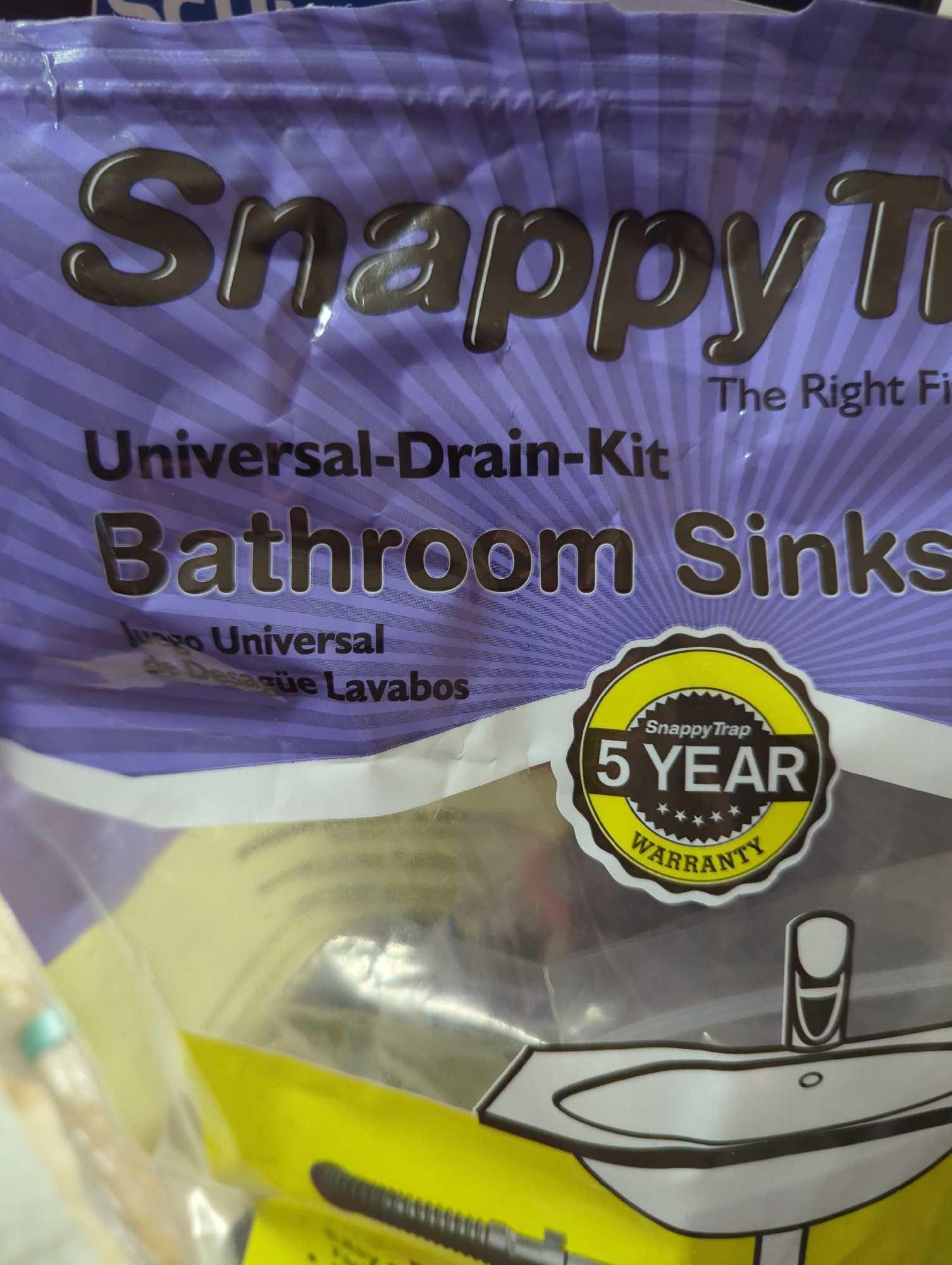 SnappyTrap Universal Drain Kit for Bathroom Sinks, Appears to be New in Factory Sealed Package