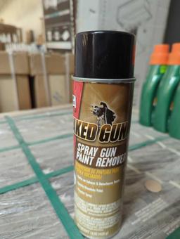 Box Lot of 12 Cans Of Naked Gun Spray Gun Paint Remover, Appears to be New in Open Box Retail Price