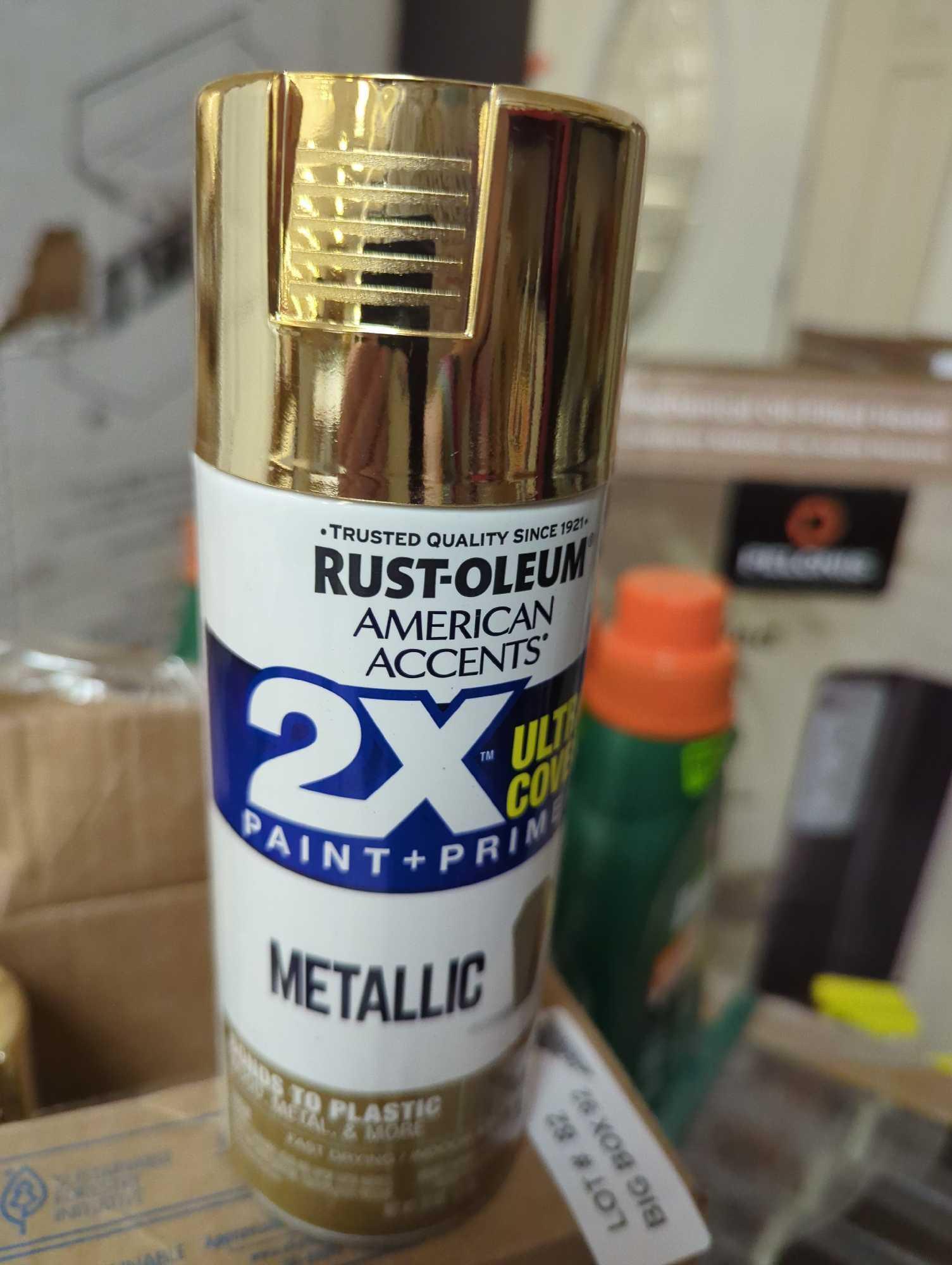Box Lot of 6 Rust-Oleum Painter's Touch 2X 12 oz. Metallic Golden Ultra Cover General Purpose Spray