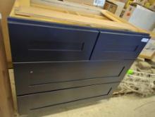 Home Decorators Collection (Has Minor Paint Chips) Washington Vessel Blue Plywood Shaker Assembled 4